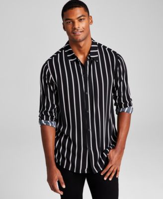 And Now This - Men's Striped Long-Sleeve Resort Shirt