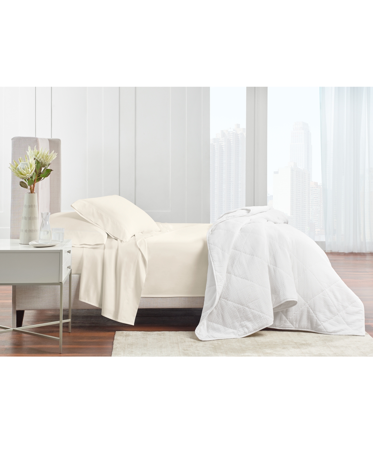Hotel Collection 525 Thread Count Egyptian Cotton 4-Pc. Set, Queen, Exclusively at Macy's