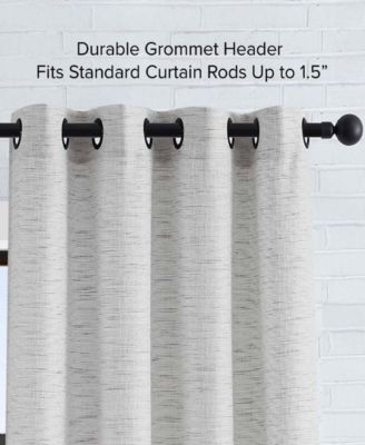 Sierra Textured Light Filtering Grommet Window Curtain Panel Pair with Tiebacks, 52" x 96"