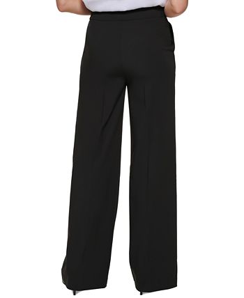 Calvin Klein Women's Whitney Button Front Wide Leg Pants - Macy's