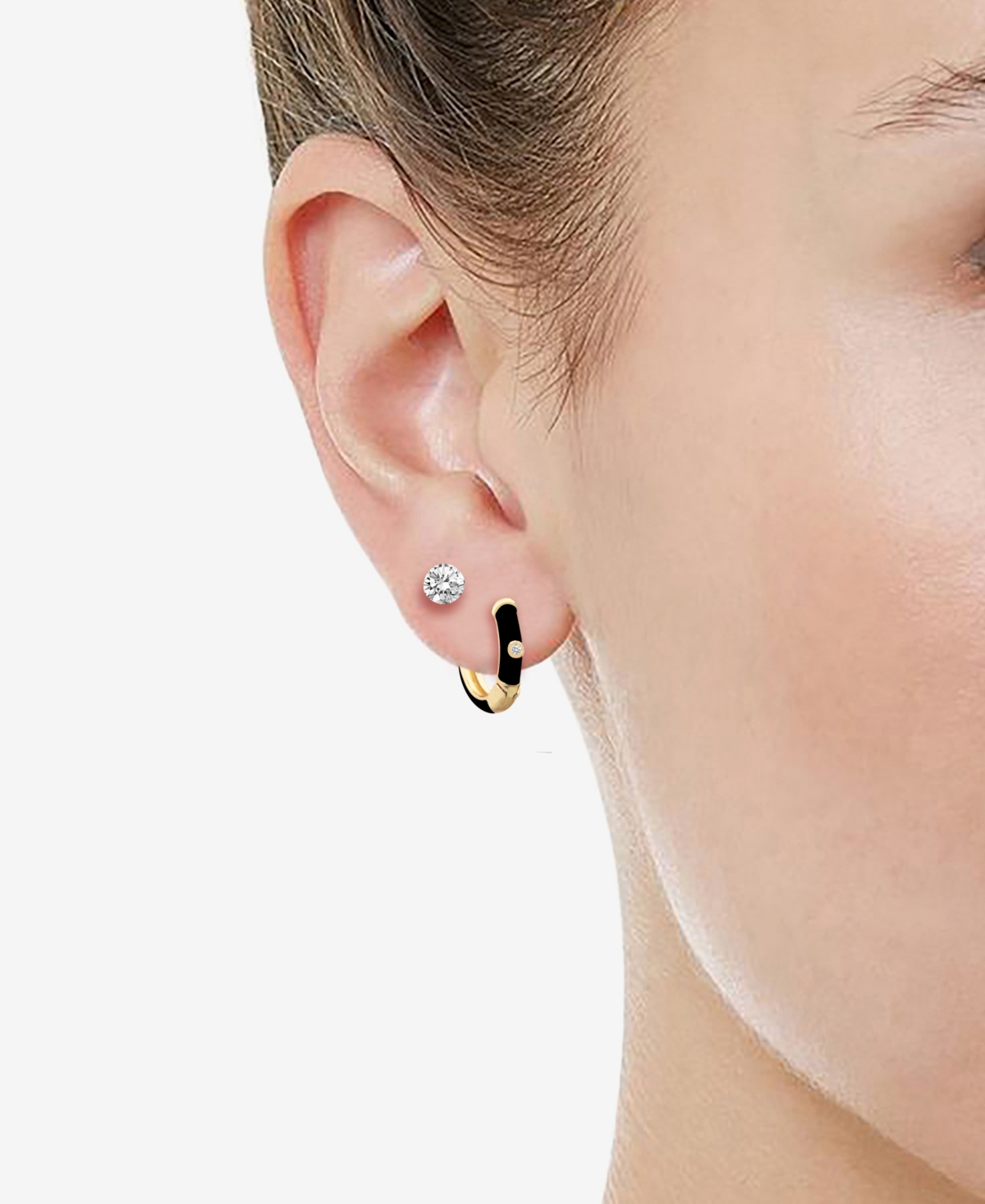 Crystal Enamel Necklace and Earring Set