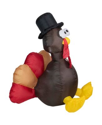 Northlight Inflatable Lighted Thanksgiving Turkey Outdoor Decor, 6 ...