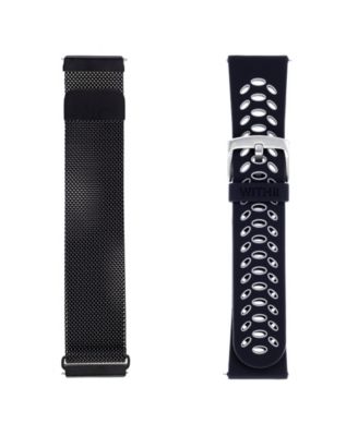 Stainless Steel Mesh Band and Silicone Sport Band 2-Pack designed for the Fitbit Versa, Versa 2 and Versa Lite