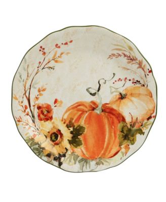Harvest Morning Dinner Plates Set, 4 Pieces