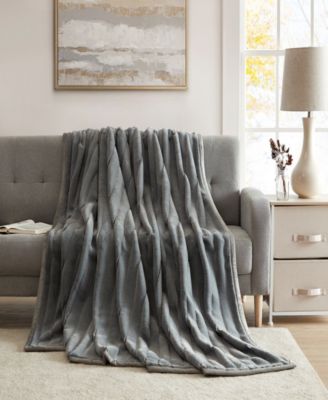 Ultra Plush Raschel Mink Blanket, Twin/Full