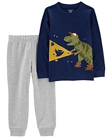 Toddler Boys Dinosaur Long Sleeves T-shirt and Joggers, 2-Piece Set