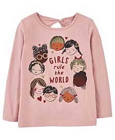 Toddler Girls Rule the World Long Sleeve Jersey T-shirt