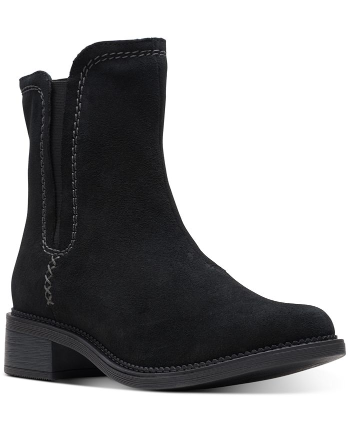 Clarks Women's Camzin Pace Ruched Zip Ankle Booties - Macy's