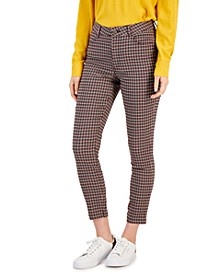 Women's Tribeca Skinny-Ankle Check Pants 
