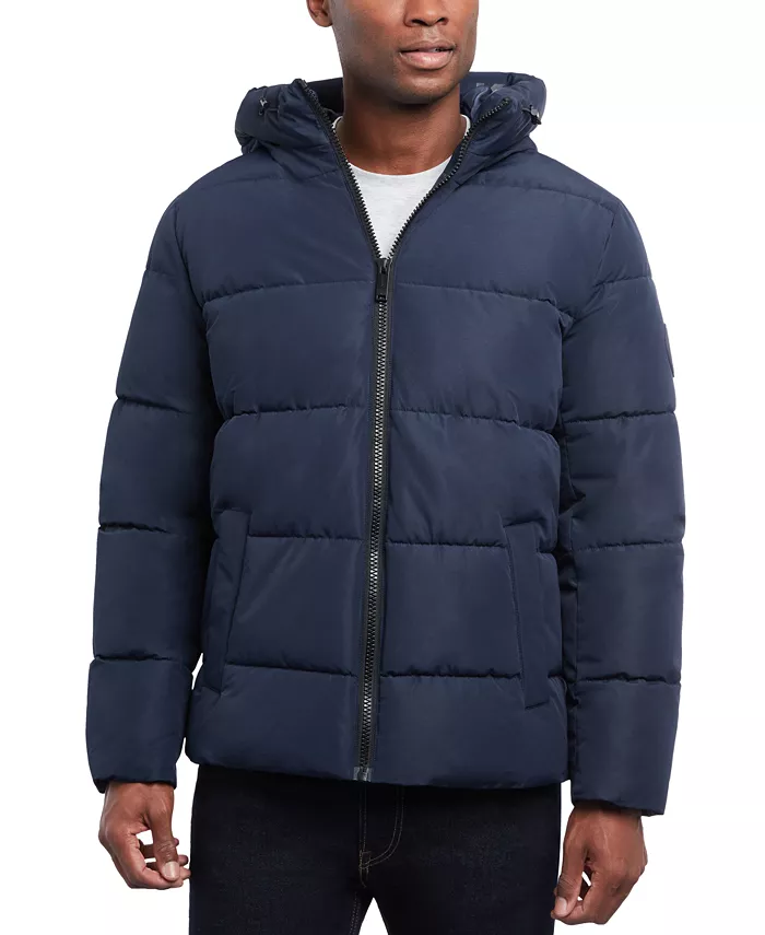 Men's Quilted Hooded Puffer Jacket - thumbnail 8