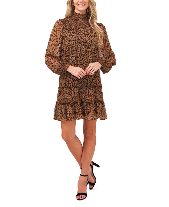 CeCe Women's Sleeve Leopard Dress - Macy's