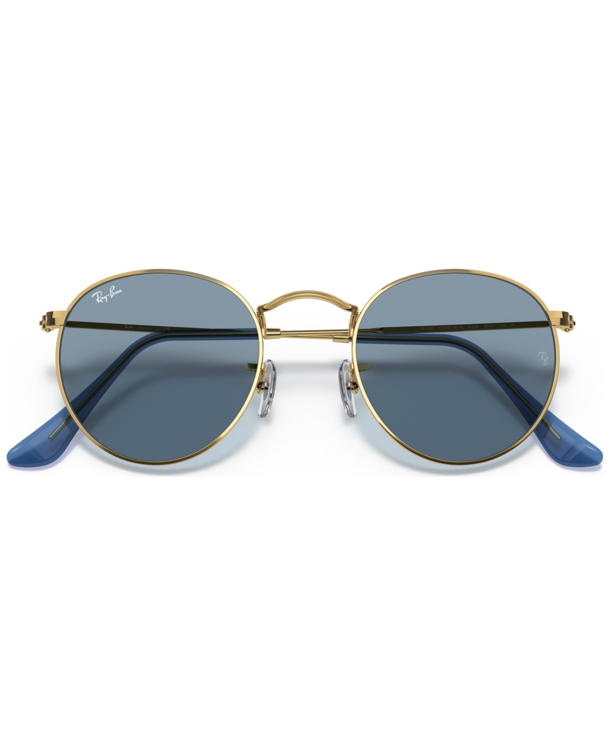 Ray Ban Unisex Sunglasses, Rb3447 Round Metal In Blue