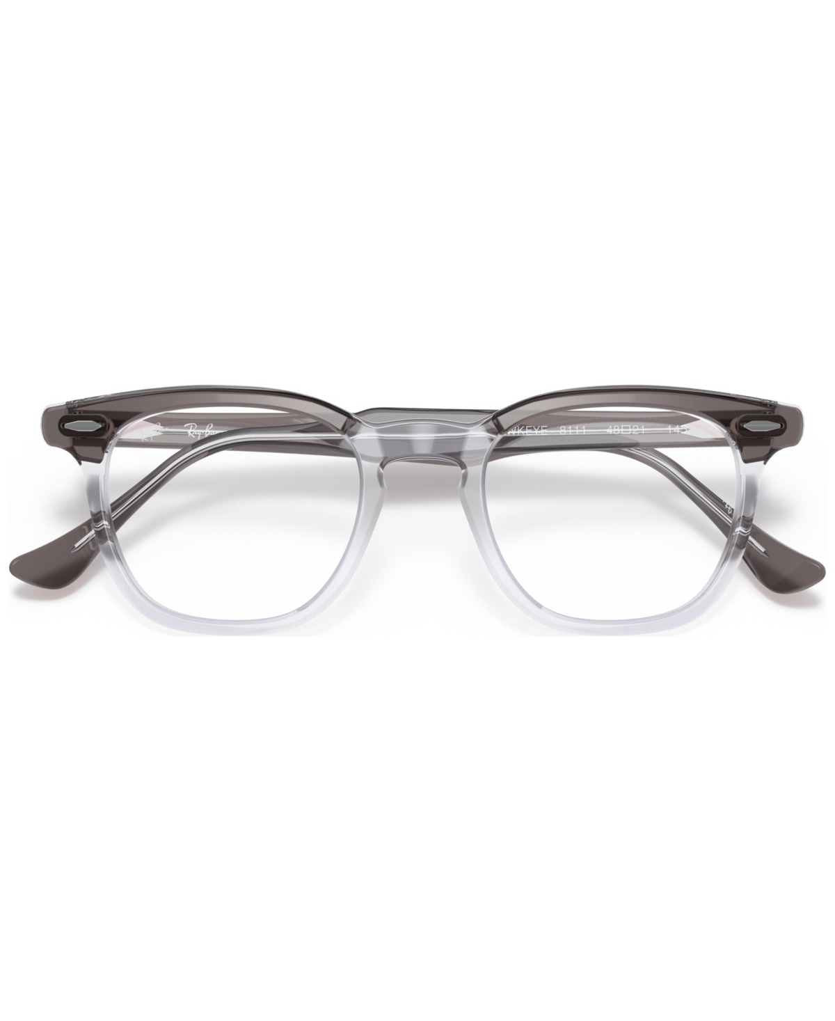 Ray Ban Rb5398 Hawkeye Unisex Square Eyeglasses In Gray On Trasparent