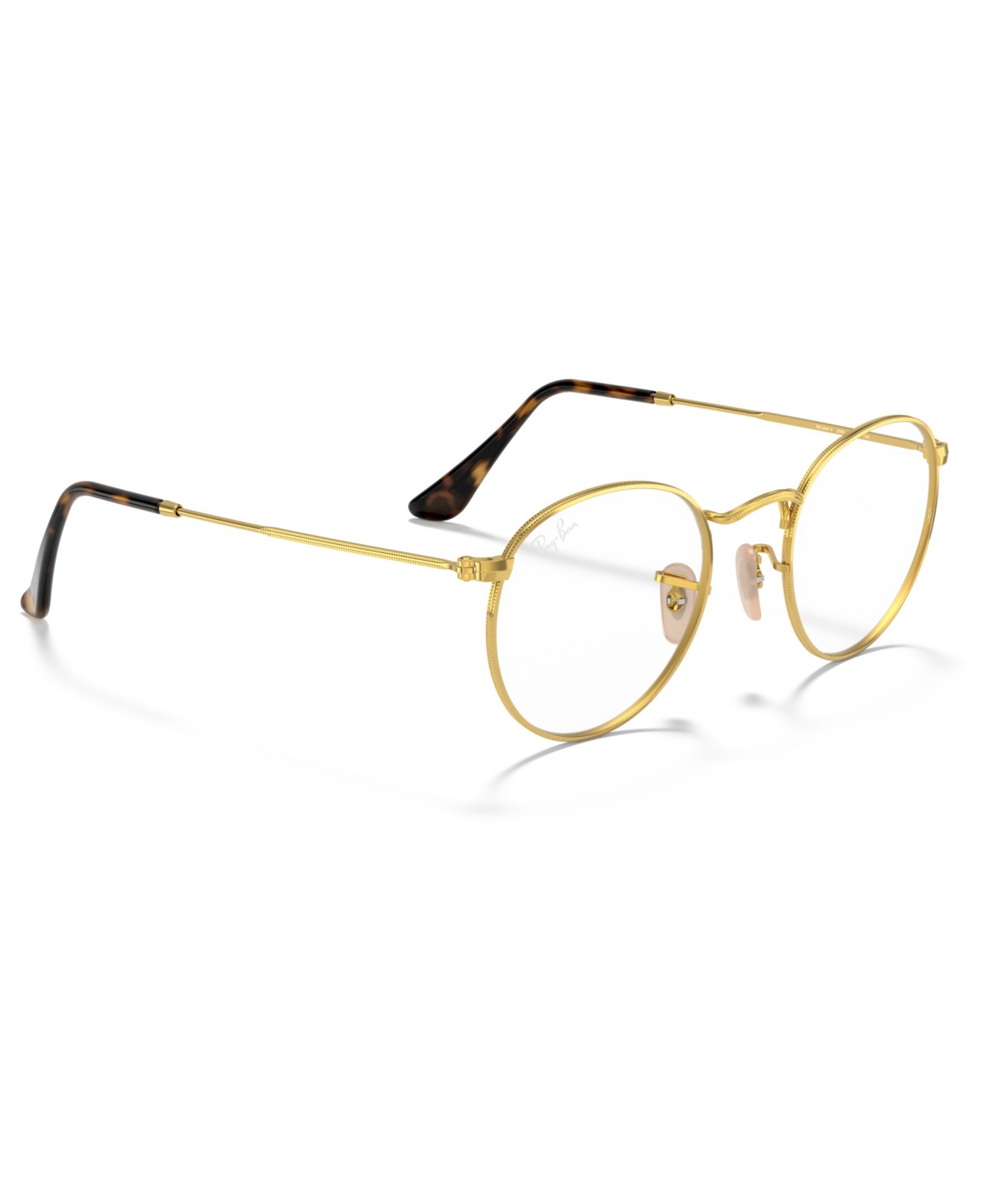 Ray Ban Rx3447v Round Metal Optics Men's Round Eyeglasses In Gold-tone