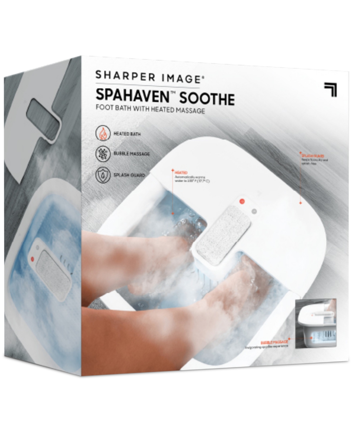 Shop Sharper Image Spahaven Soothe Heated Foot Bath In White
