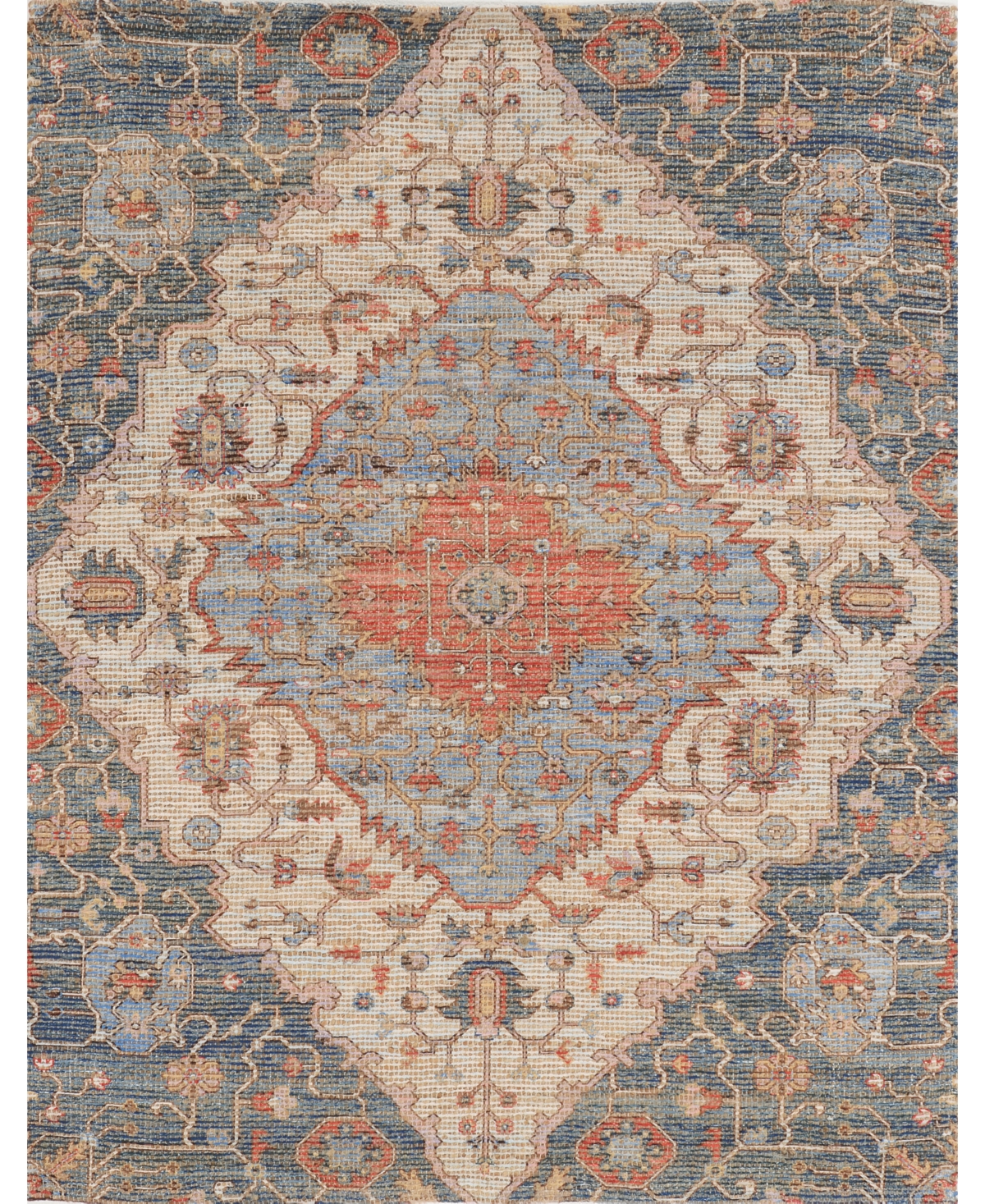 Kas Morris 2223 7'6in x 9'6in Area Rug - Blue, Red