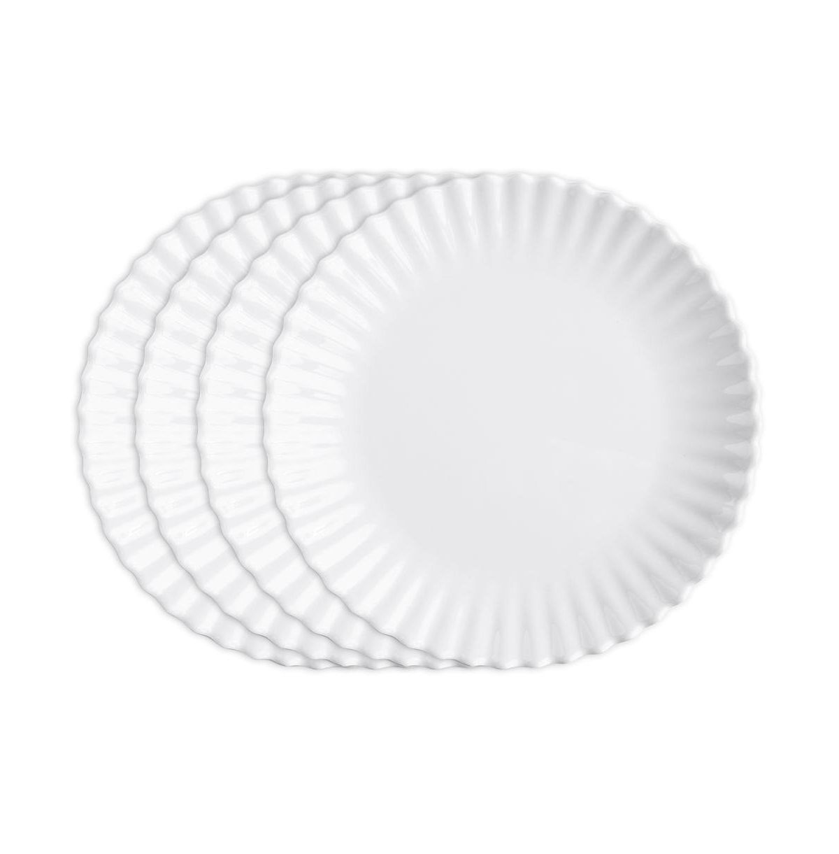 Melamine Patio Luxe Lightweight 9" Salad Plate Set/4 - White