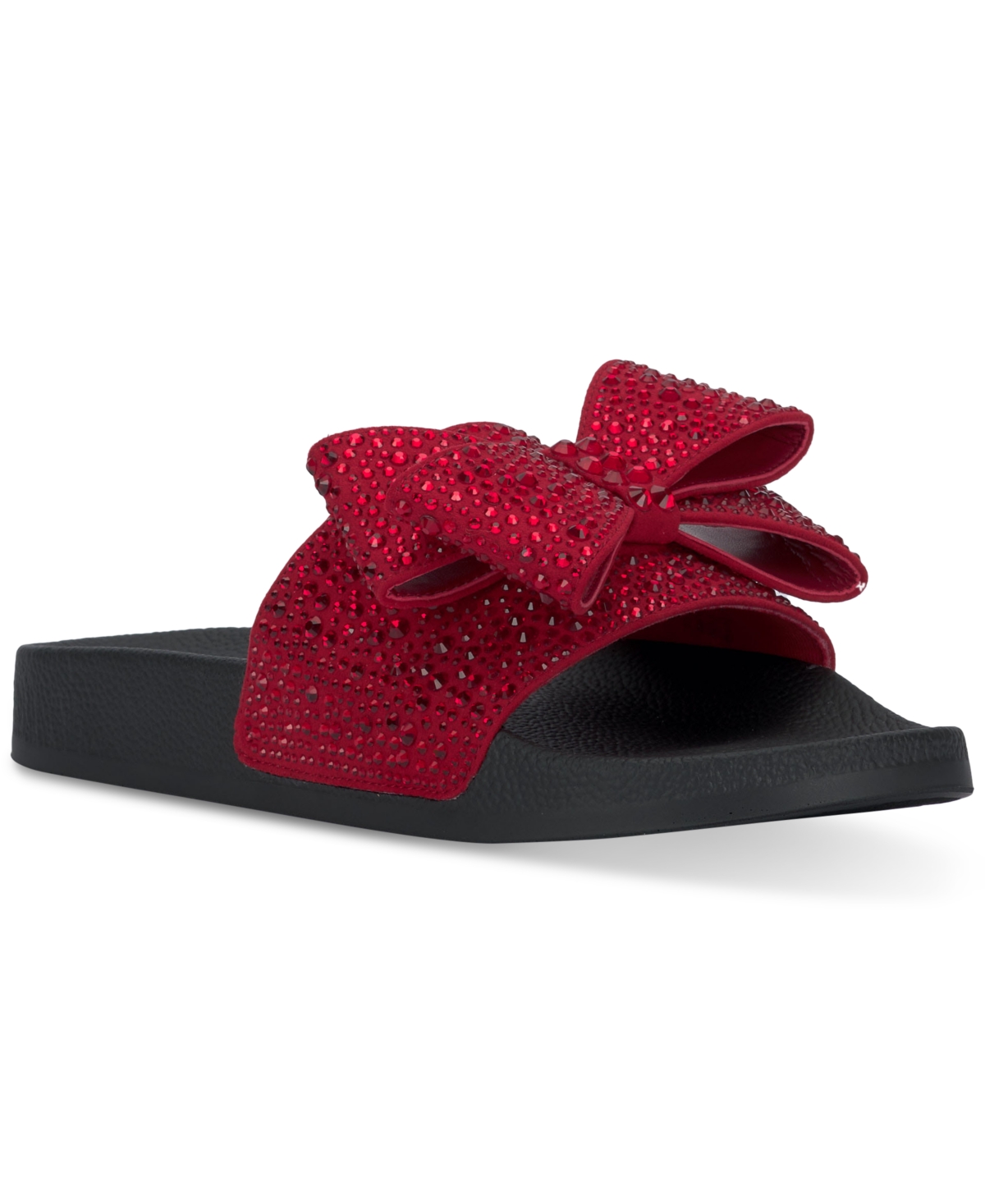 Inc International Concepts Women's Peymin Pool Slides, Created For Macy's In Red Bow