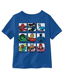 Little Boys Marvel Mood Short Sleeves T-shirt