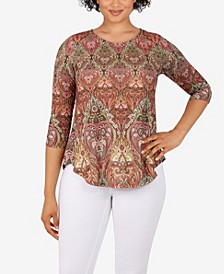 Plus Size Tapestry Sublimation Top