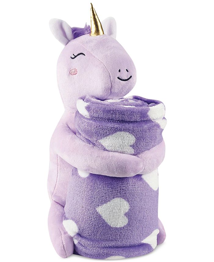 JLA Home CLOSEOUT! Unicorn Throw & Pillow Friend, Created for Macy's