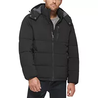 Deals on Club Room Mens Stretch Hooded Puffer Jacket