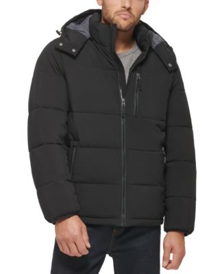 Club Room Men's Stretch Hooded Puffer Jacket, Created for Macy's - Macy's