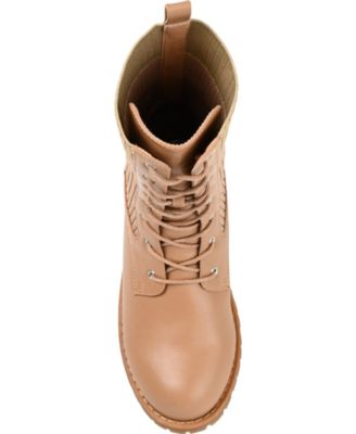 Women's Melei Knit Lace Up Lug Sole Combat Boots