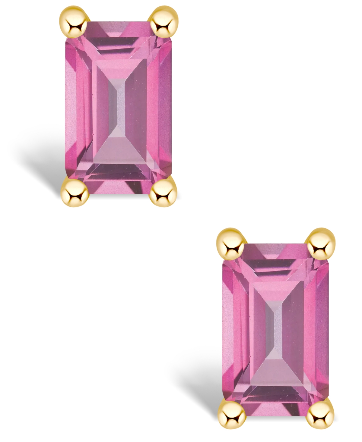 Pink Topaz (3/4 ct. t.w.) Stud Earrings in 14K Whiteor 14K Yellow- Gold