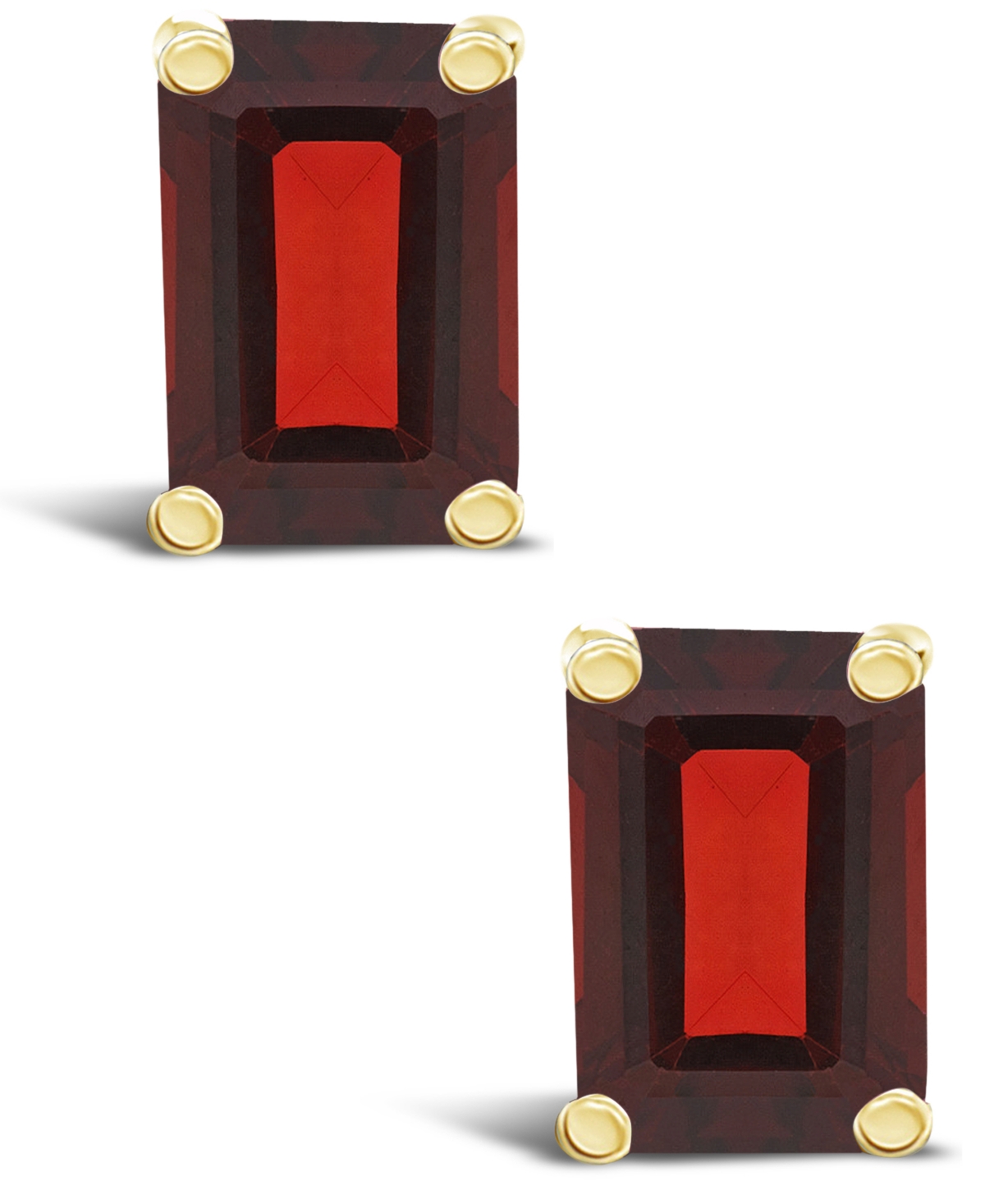 Garnet (1-1/2 ct.t.w) Stud Earrings 14K in Whiteor 14K Yellow- Gold