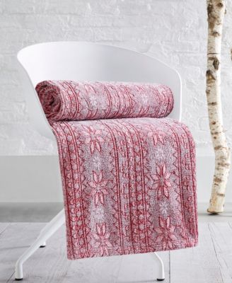 Montauk - Heather Snowflake Embossed Throw