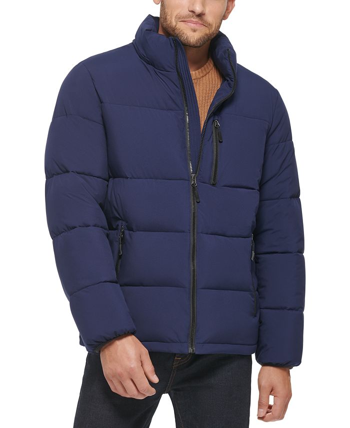 Club Room Men's Stretch Hooded Puffer Jacket, Created for Macy's ...