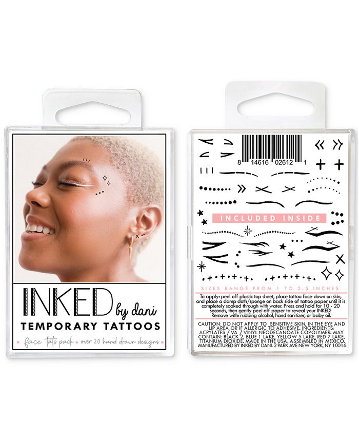 INKED BY DANI Temporary Face Tattoos Set Macy's