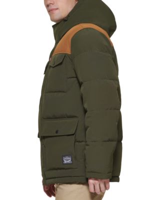 Levi’s&reg; Men's Quilted Four Pocket Parka Hoody Jacket
