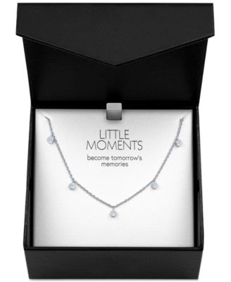 Diamond Accent Dangle Necklace in Sterling Silver or 14k Gold-Plated Sterling Silver, 16" + 2" extender