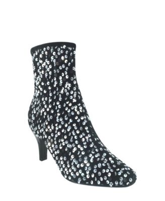 Naja Sequin Stretch Ankle Bootie 