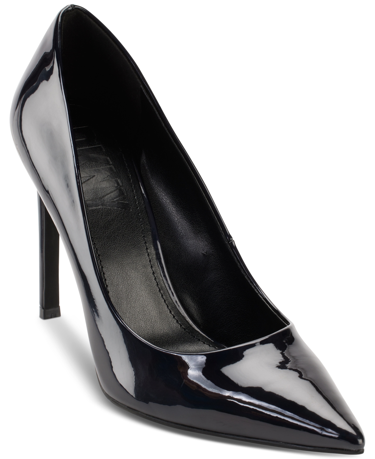 Dkny Pointed Patent Pumps In Black