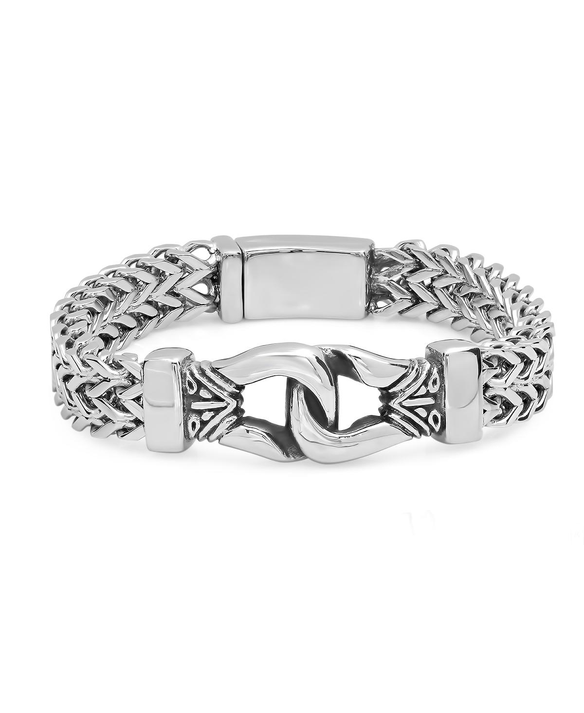 Double Row Wheat Chain Accent Buckle Bracelet - Metallic