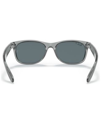 Unisex New Wayfarer Classic 55 Polarized Low Bridge Fit Sunglasses, RB2132F55-P