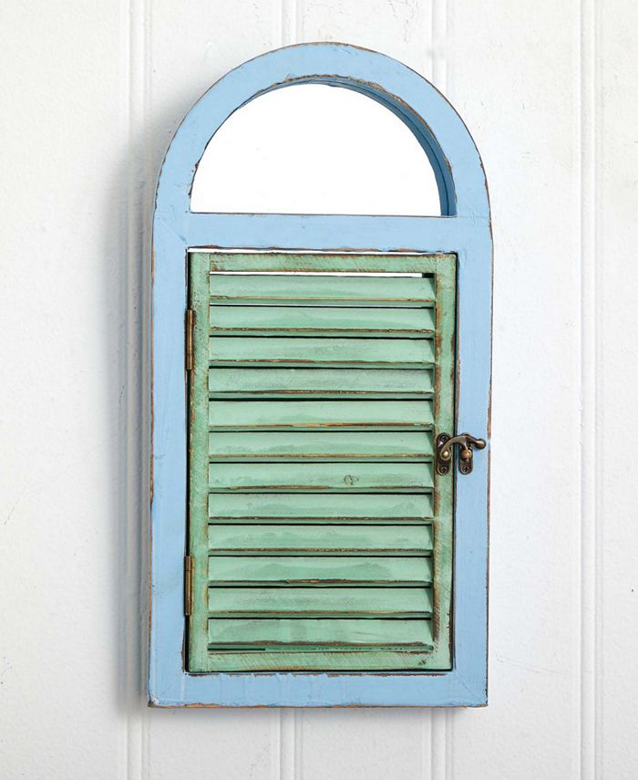 Nearly Natural VintageStyle Window Shutter & Mirror Wall Decor Macy's