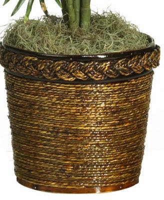 Nearly Natural 4.5' Areca Palm Tree with Wicker Basket