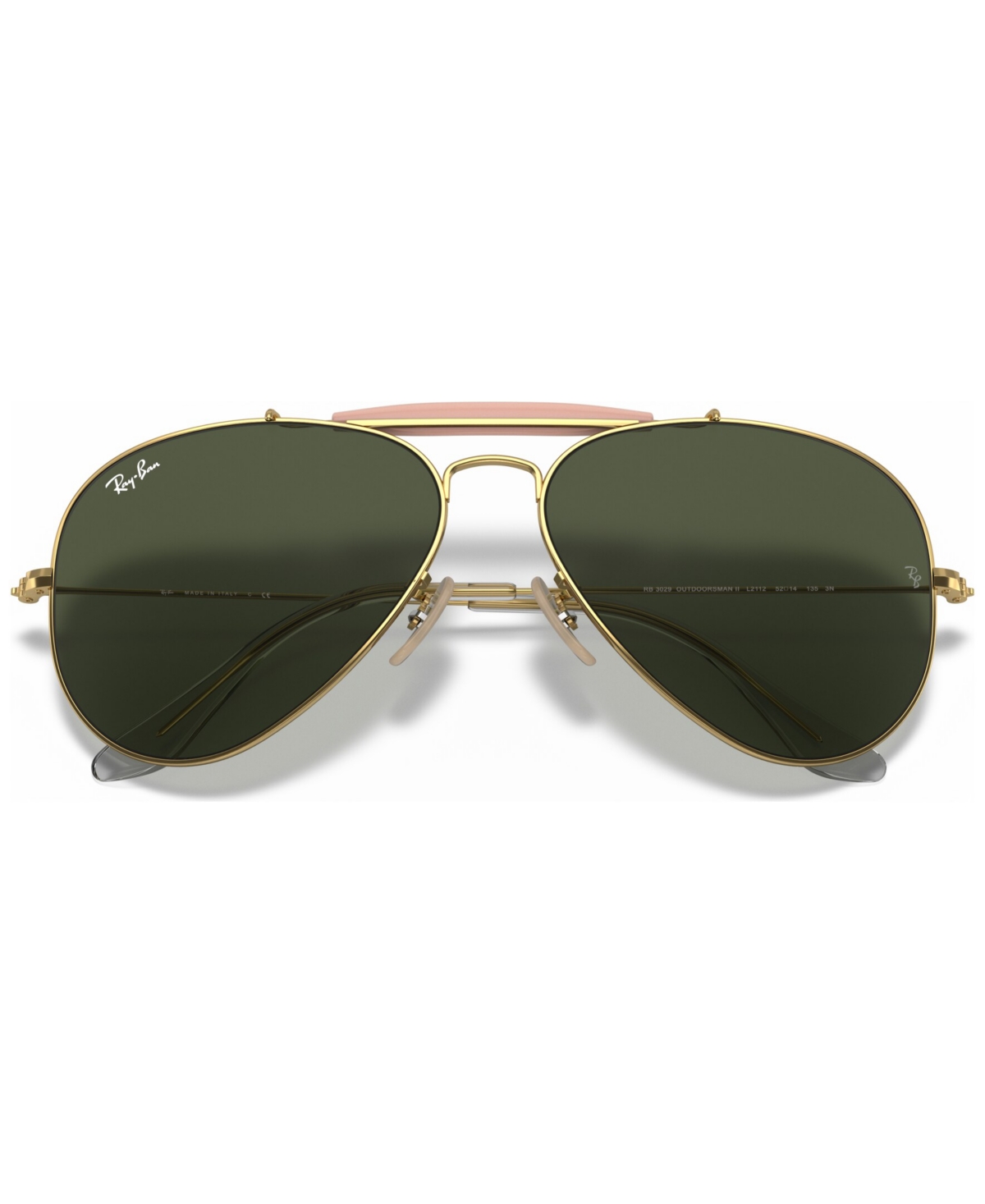 Shop Ray Ban Sunglasses, Rb3029 Outdoorsman Ii In Gold Shiny,green