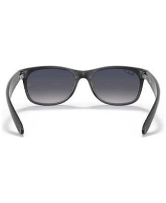 Unisex Polarized Low Bridge Fit Sunglasses, RB2132F NEW WAYFARER MATTE 55