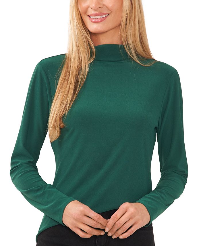 CeCe Women's Long Sleeve Mock Neck Turtleneck & Reviews Tops Women