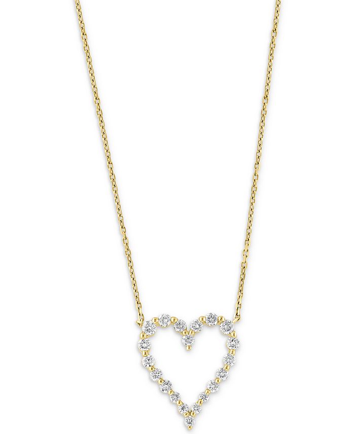 EFFY Collection EFFY® Diamond Open Heart 18" Pendant Necklace (7/8 ct