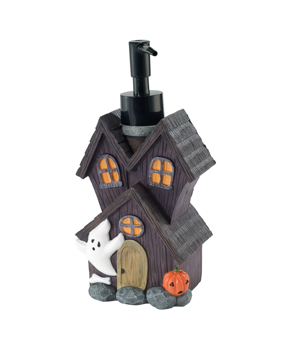 Spooky House Halloween Resin Soap/Lotion Pump - Black