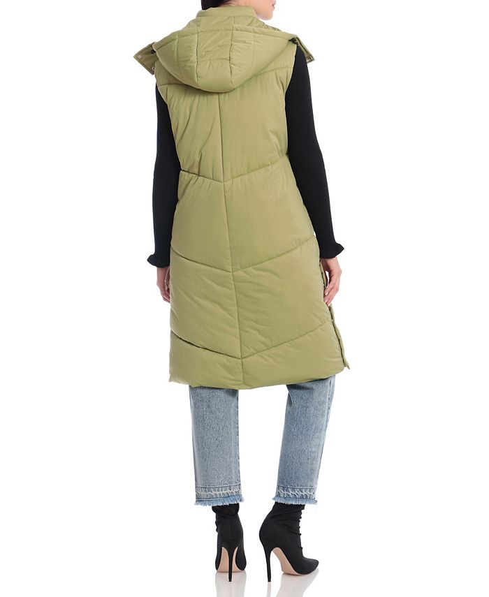 Avec Les Filles Women's Longline Hooded Puffer Vest & Reviews - Coats ...