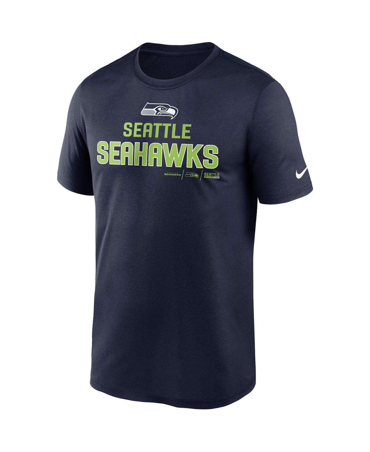 Nike College Navy Seattle Seahawks Blitz Velocity Modern Performance T-shirt In Navy