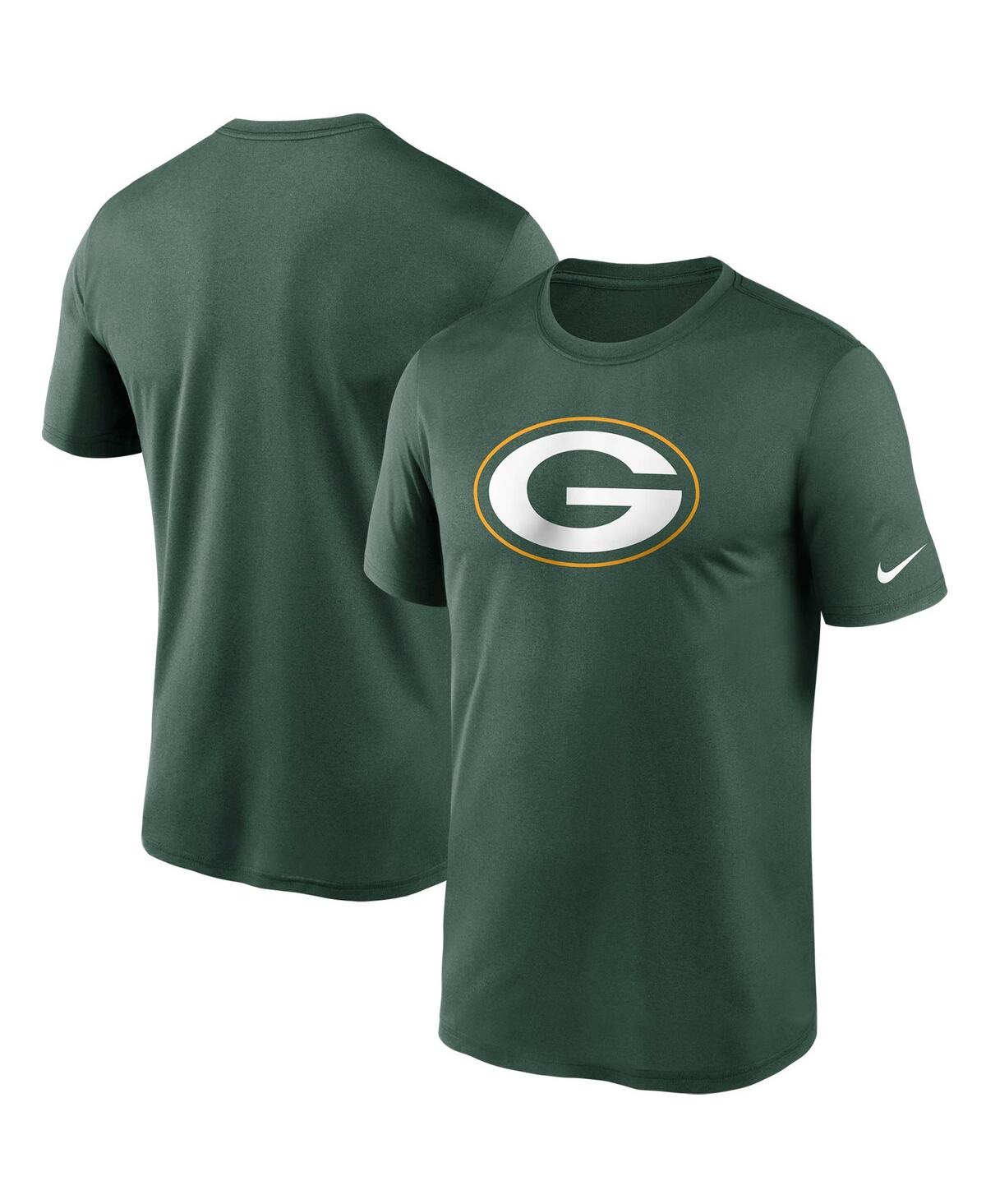 Shop Nike Men's  Green Green Bay Packers Logo Essential Legend Performance T-shirt