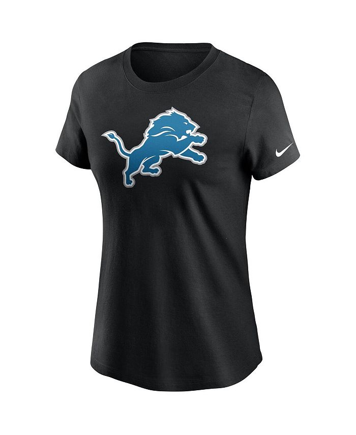 Nike Women's Black Detroit Lions Logo Essential T-shirt - Macy's